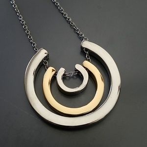 Statement necklace! Three open hoops